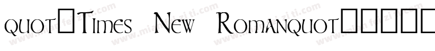 quot;Times New Romanquot;字体转换